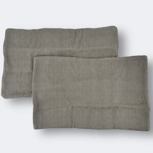 Restoration Hardware Textured Chevron Pillow Sham Lot Of Lumbar Size Fog